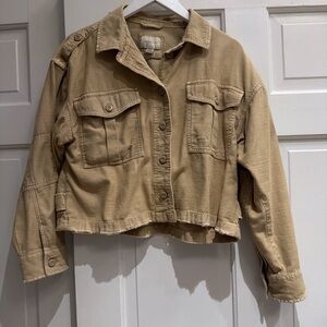 American Eagle Outfitters Tan Utility Jacket